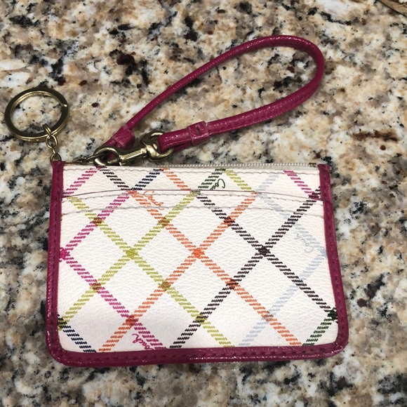 Coach Handbags - Coach Multicolor Plaid Wristlet